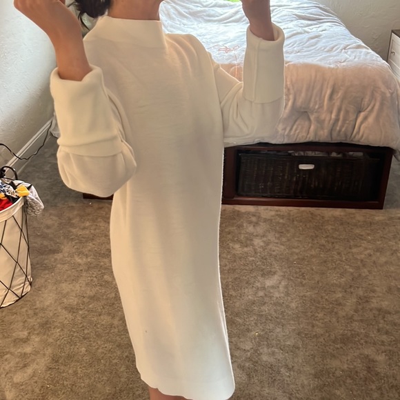 Oversized winter white sweater dress M - Picture 3 of 11